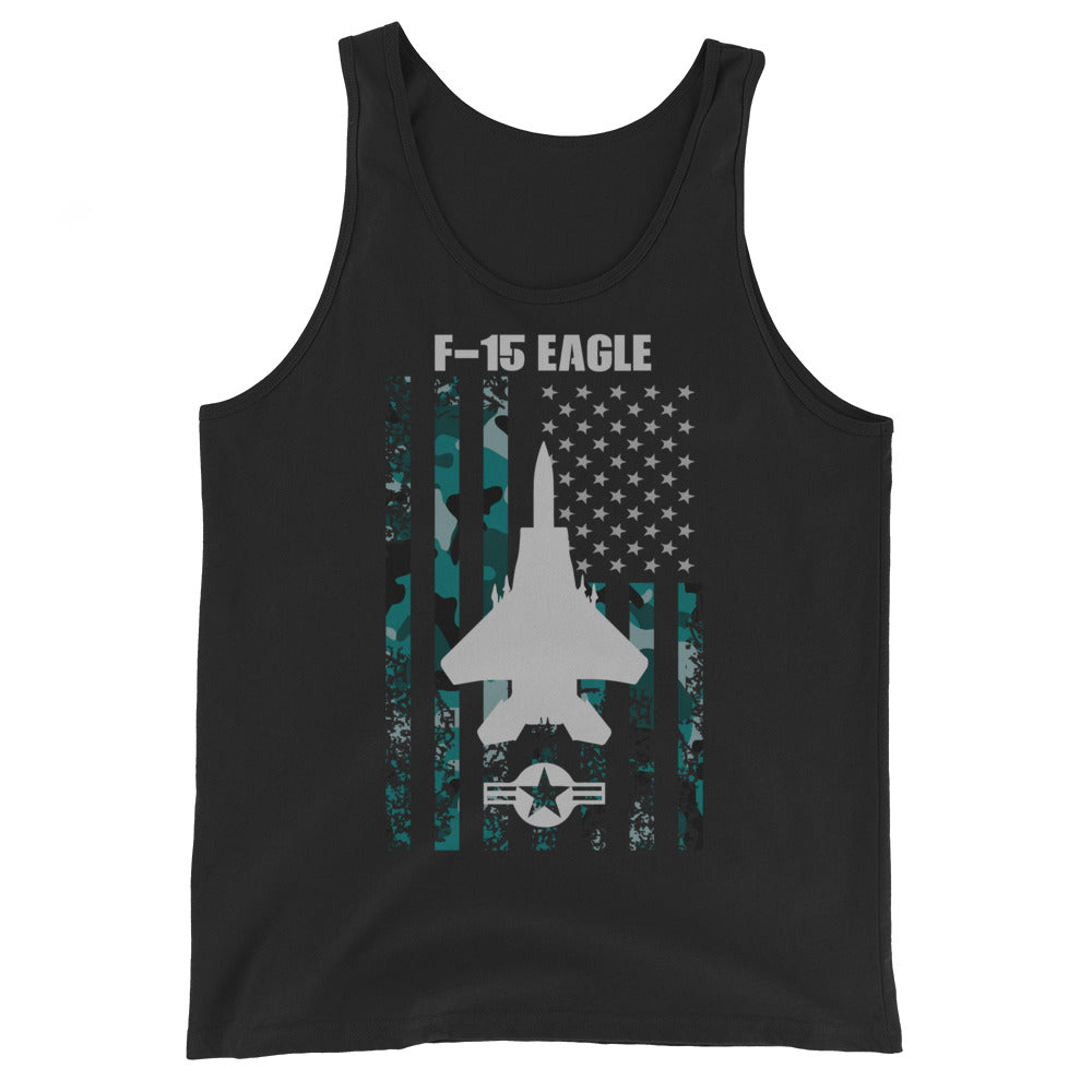 USAF F-15 Eagle Fighter Jet Unisex Tank Top