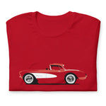 Red 1957 Corvette C1 Antique Collector Car Gift Short-sleeve unisex t-shirt