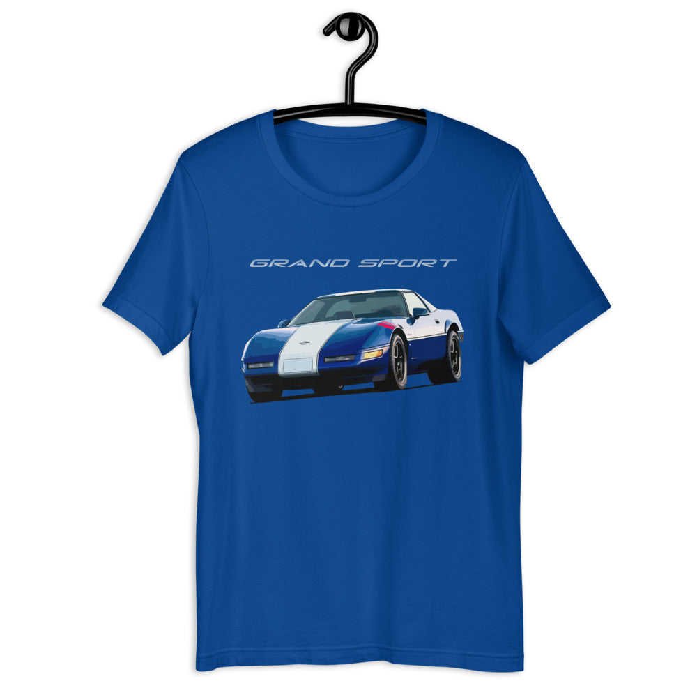 1996 Chevy Corvette Grand Sport C4 Vette Short-Sleeve Unisex T-Shirt Royal Blue