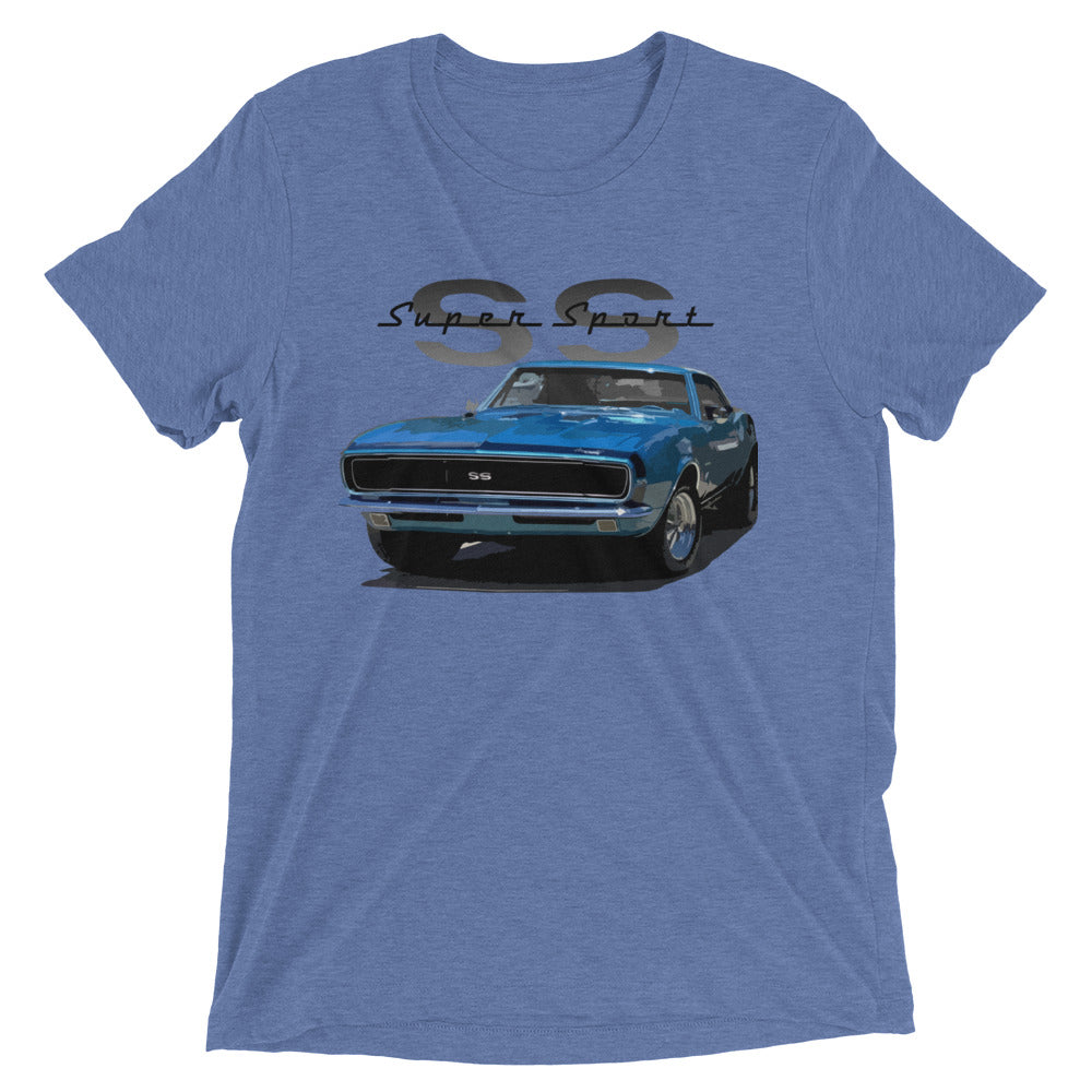 Super Sport Chevy Camaro SS Muscle Car Vintage Feel tri-blend t-shirt