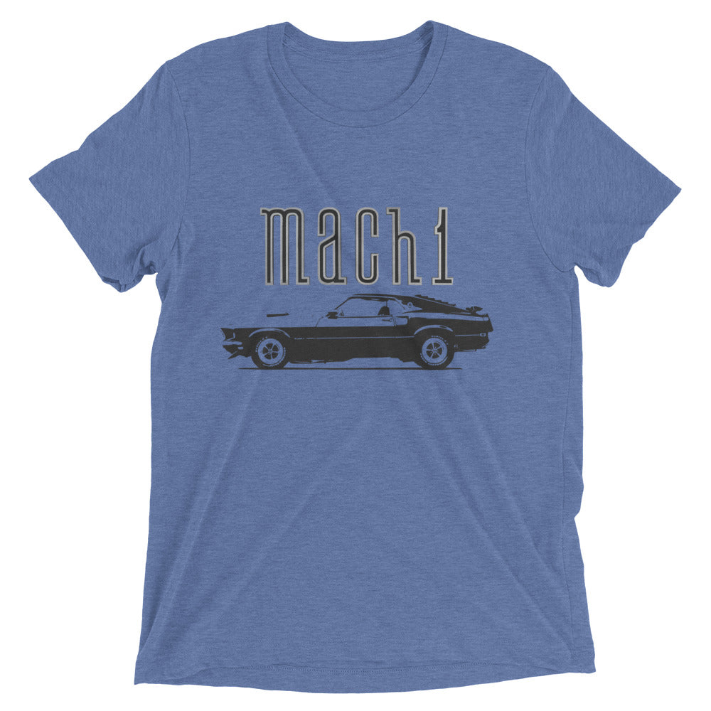 1969 Mustang Mach 1 Collector Car Art Stang Driver Gift Short sleeve vintage feel tri-blend t-shirt