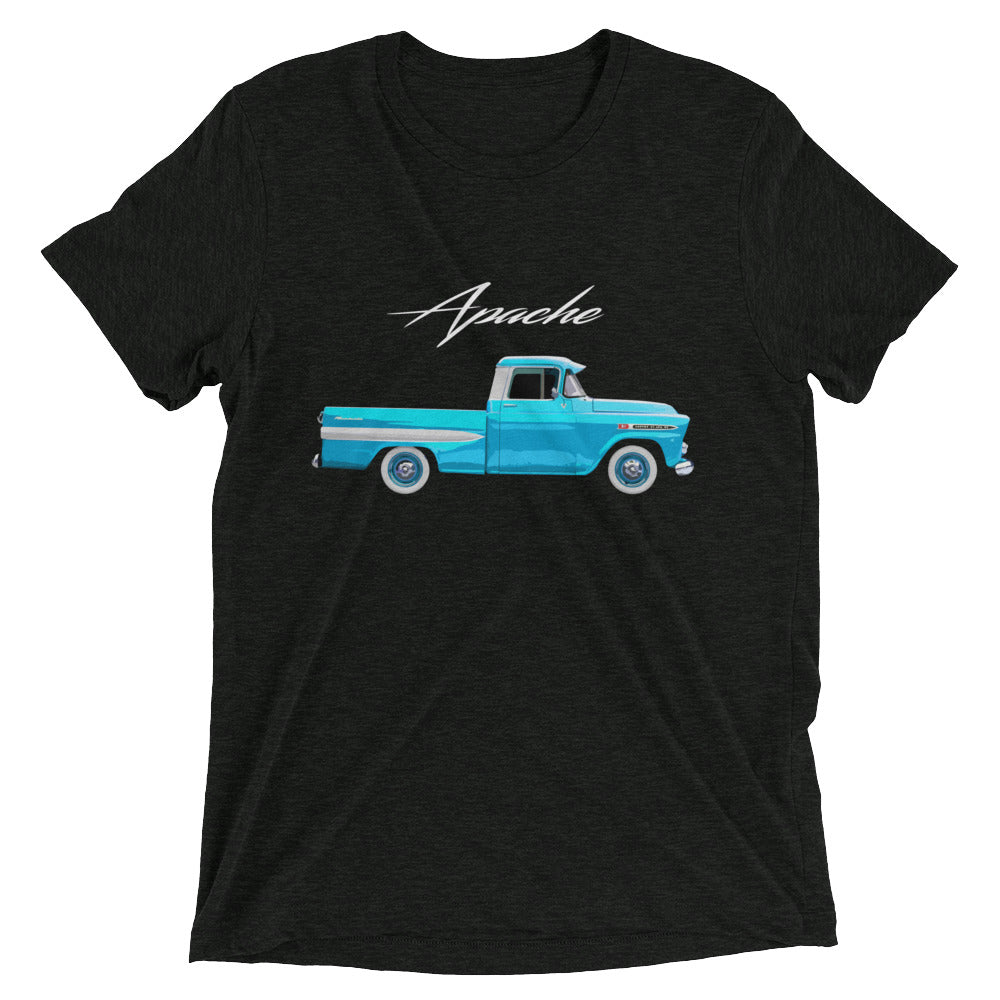 1959 Chevy Apache 31 Fleetside Antique Pickup Truck Vintage Style tri-blend t-shirt