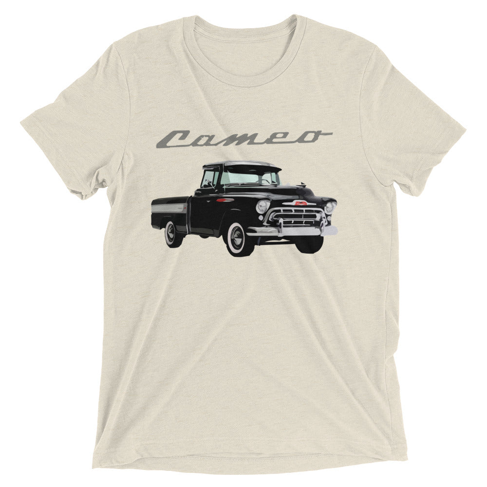 1957 Chevy Cameo 3100 Truck Advanced Design Antique Pickup tri-blend shirt