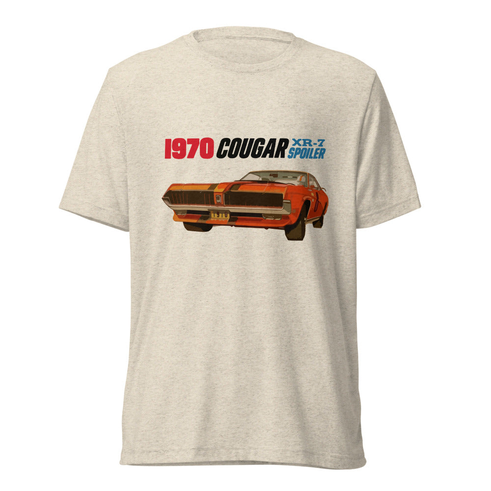 1970 Cougar XR-7 Retro Muscle Car Custom tri-blend t-shirt