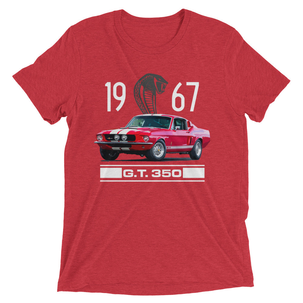 1967 Shelby GT350 Mustang Fastback Collector Car tri-blend Short sleeve t-shirt