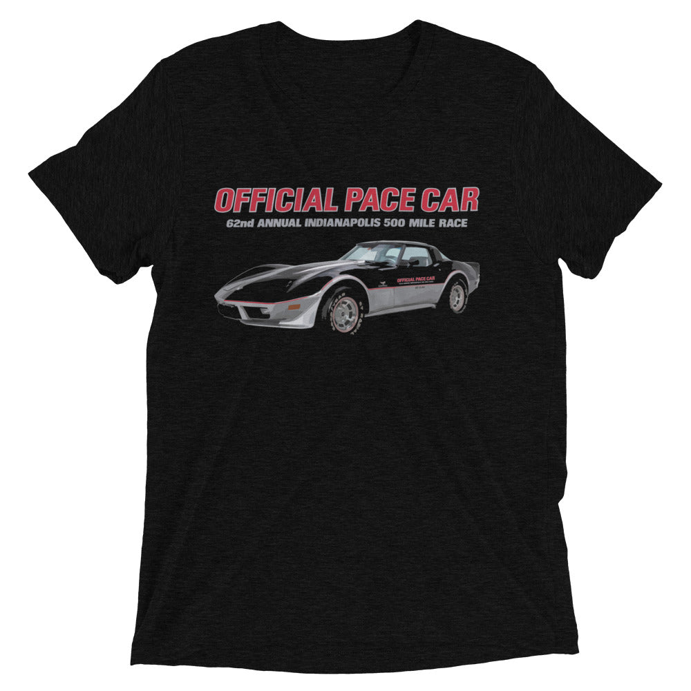 1978 Corvette C3 Indianapolis 500 Pace Car tri-blend Short sleeve t-shirt