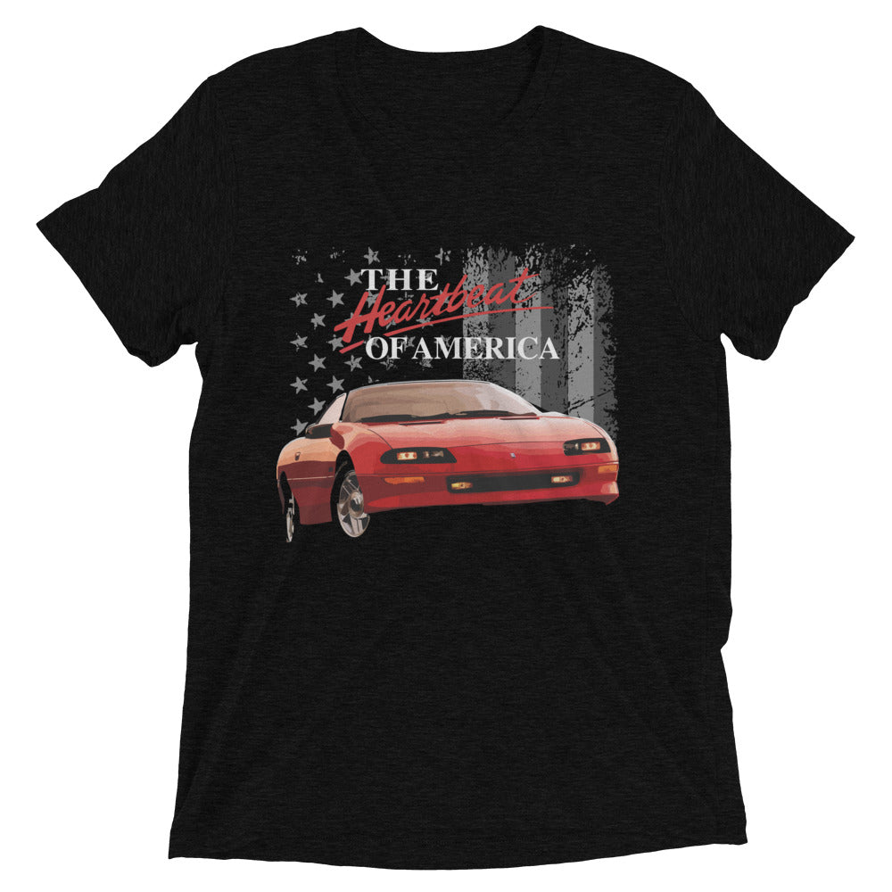 Chevy Camaro 4th Gen Heartbeat of America tri-blend t-shirt