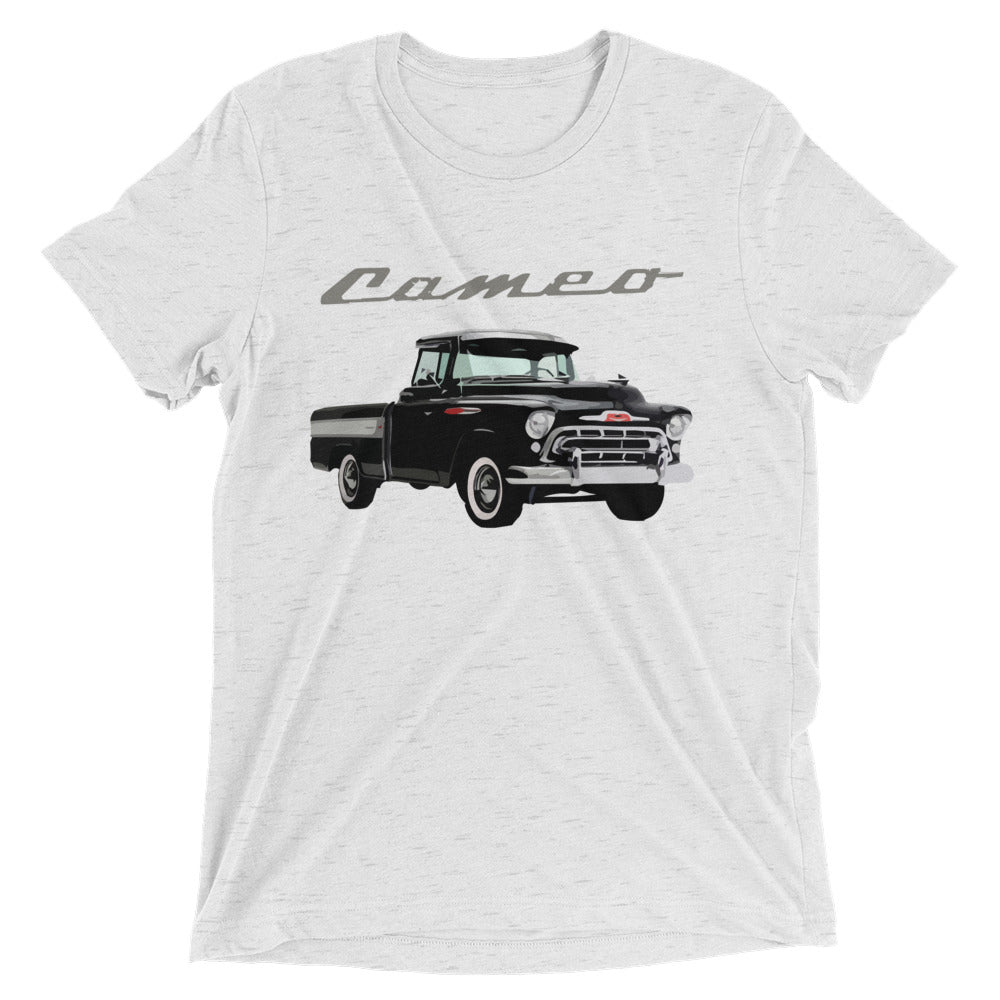 1957 Chevy Cameo 3100 Truck Advanced Design Antique Pickup tri-blend shirt