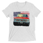 1968 Red Chevy C10 Pickup Truck Owner Gift Vintage Feel Tri-blend t-shirt