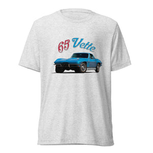 1965 Corvette Coupe C2 Vette Classic Collector Car Custom vintage style tri-blend t-shirt