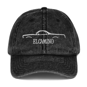 Chevy El Camino 5th Generation 1978 Classic Car Silhouette Embroidered Vintage Cotton Twill Cap Dad Hat