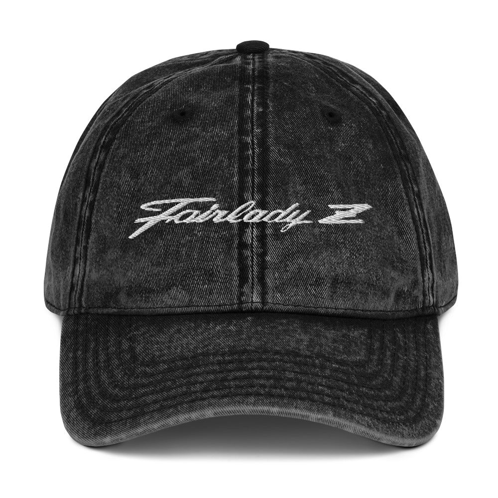 Fairlady Z Emblem Script Datsun 240z 280z Vintage JDM Car Vintage Cotton Twill Cap Dad Hat
