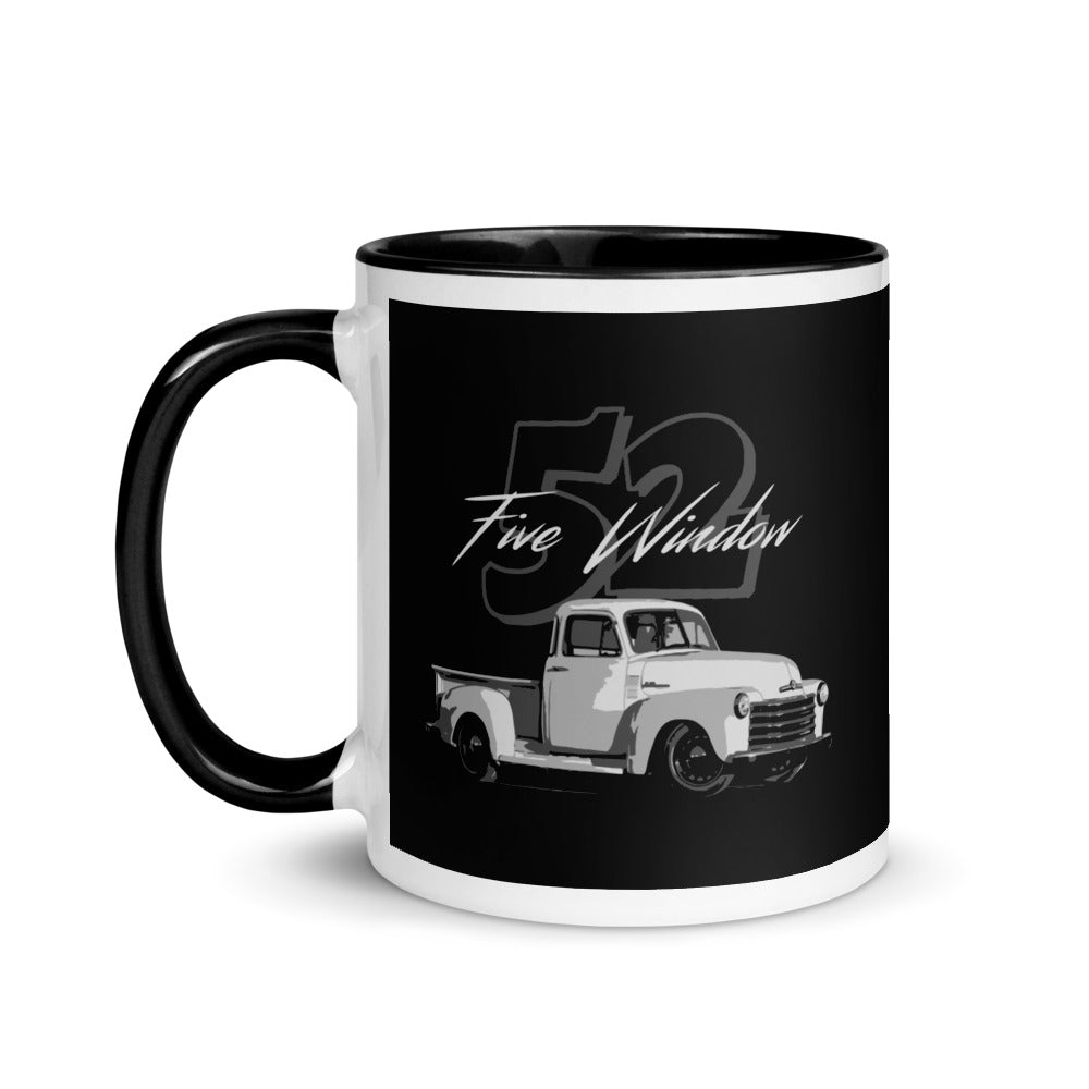 1952 Five Window Chevy Pickup Antique American Truck Collector Mug with Color Inside