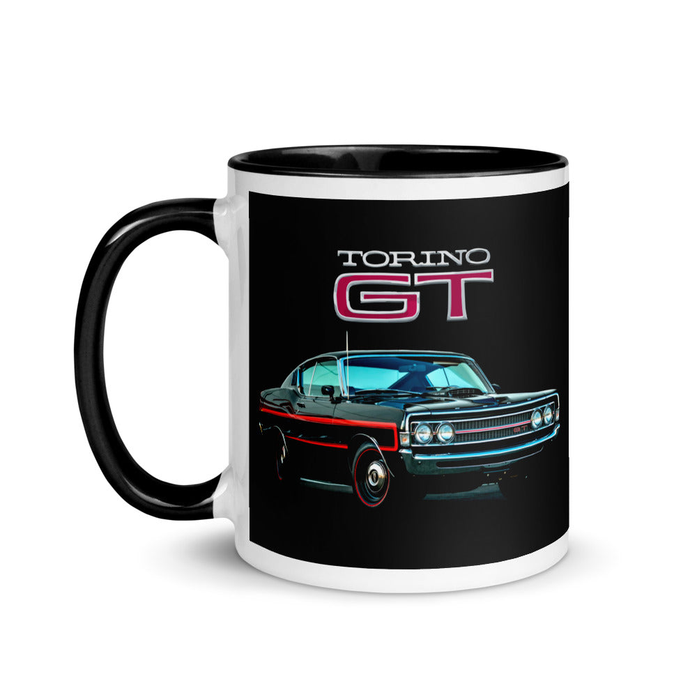 1969 Torino GT Gift for Muscle Cars Enthusiast Custom Mug with Color Inside