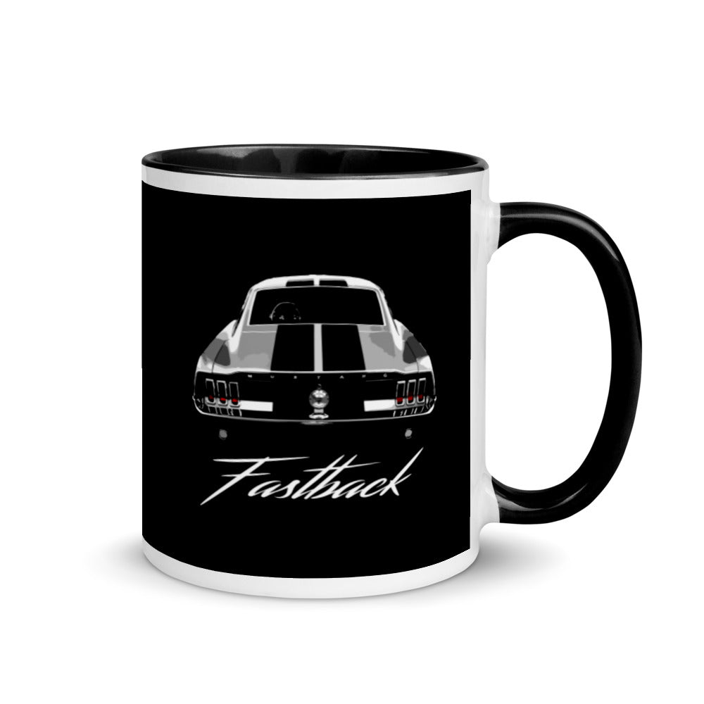 1967 Fastback Mustang Collector Car Gift Mug with Color Inside