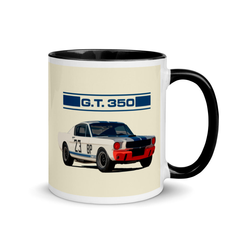 1965 Shelby GT350R Fastback Mustang Race Car Mug with Color Inside