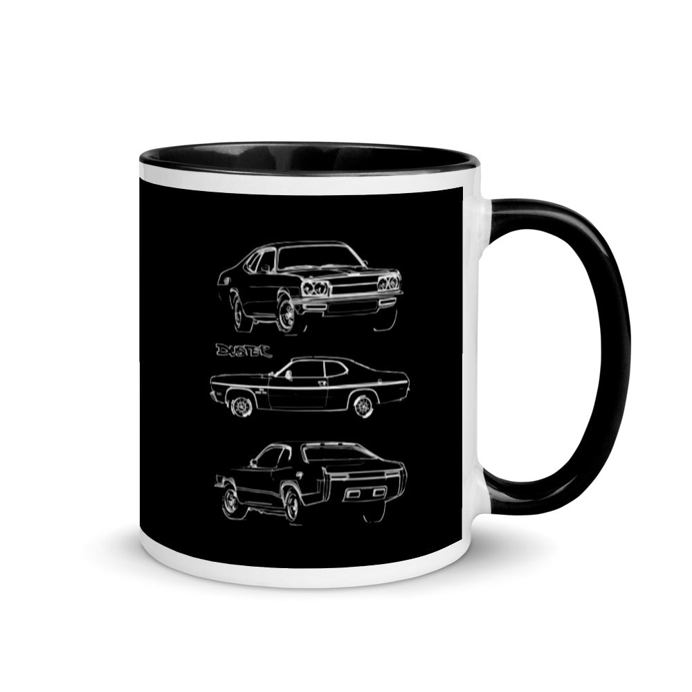 1970 Duster 340 Vintage Muscle Car Collector Cars Gift Mug with Color Inside