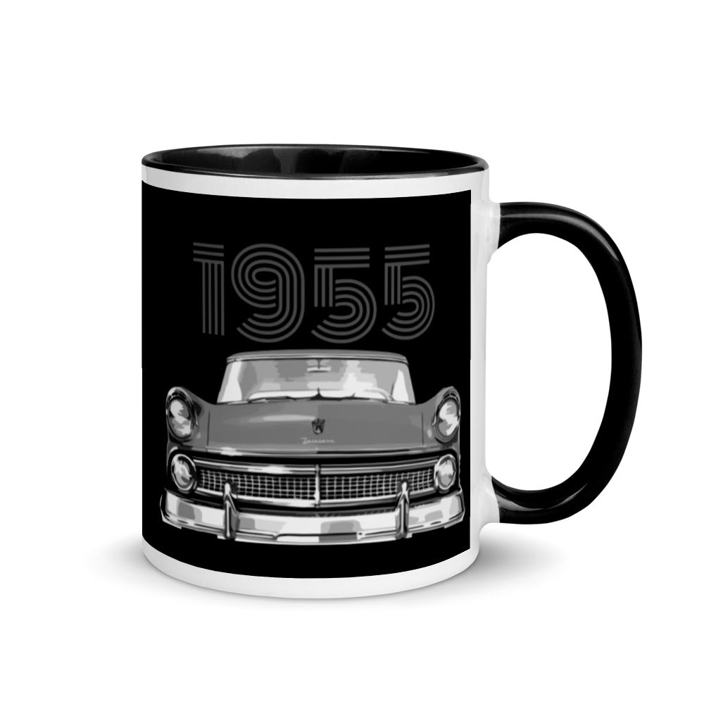 1955 Ford Fairlane American Antique Classic Car Mug with Color Inside
