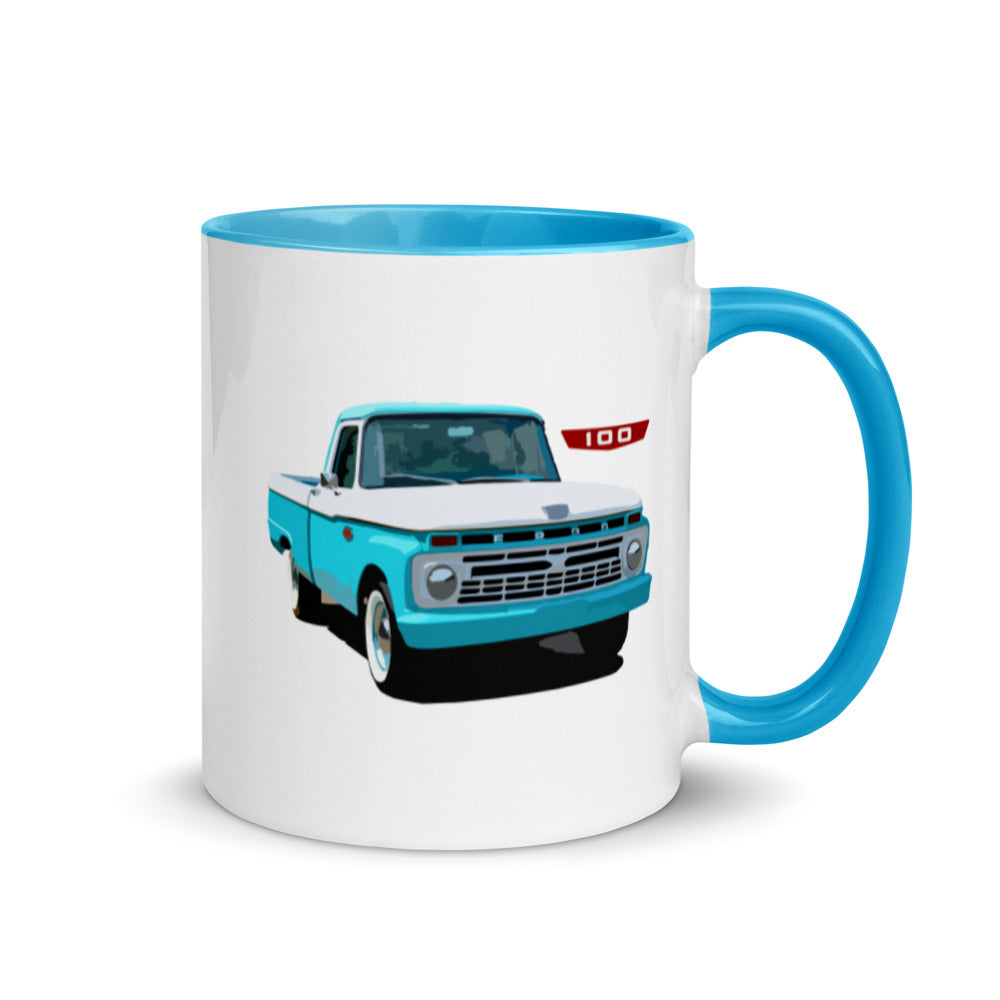 1966 Ford F100 Antique Pickup Truck Mug with Color Inside