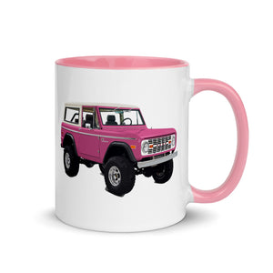 Vintage Pink Bronco Truck Mug