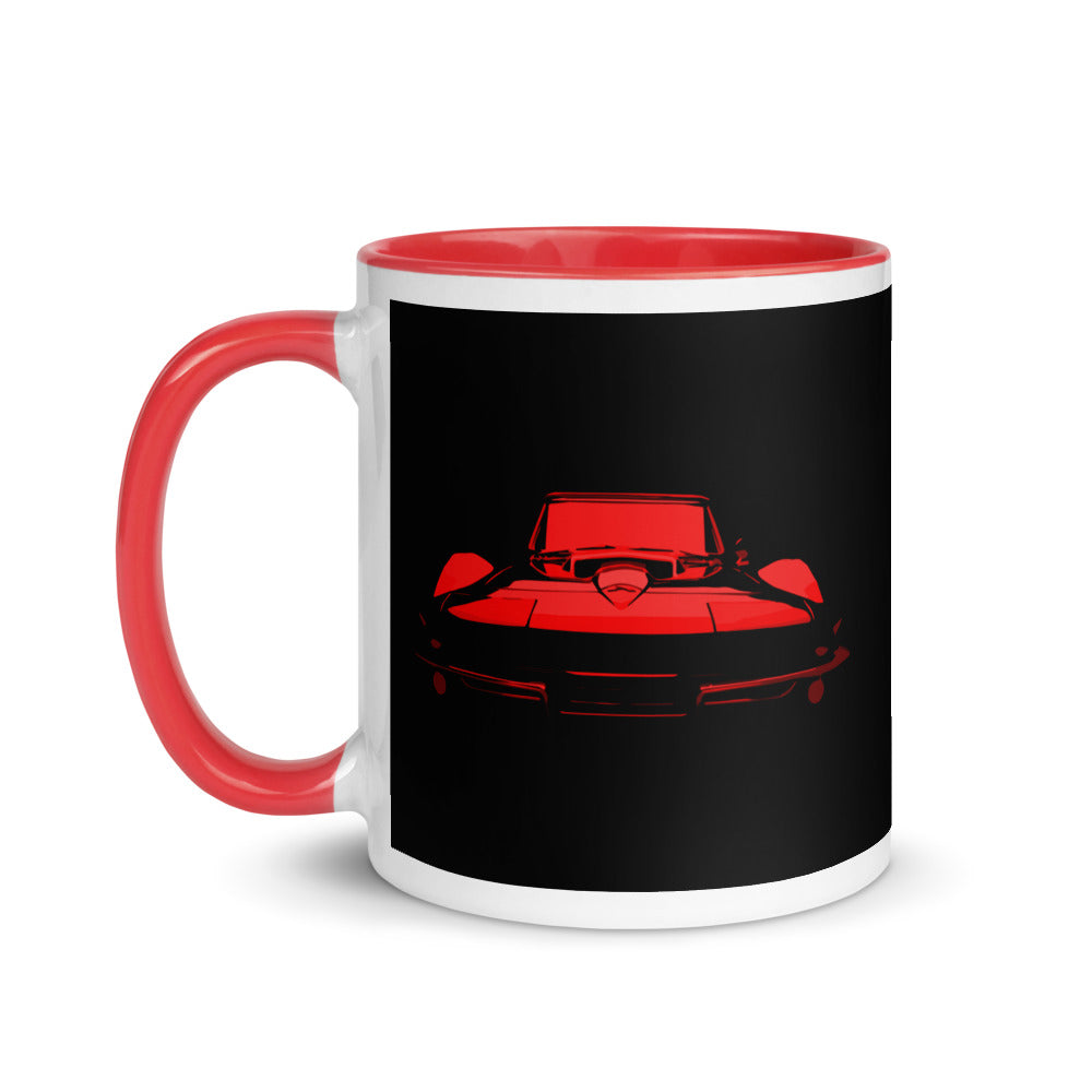 1967 Corvette C2 Red Hue Classic car Owner Gift Mug with Color Inside