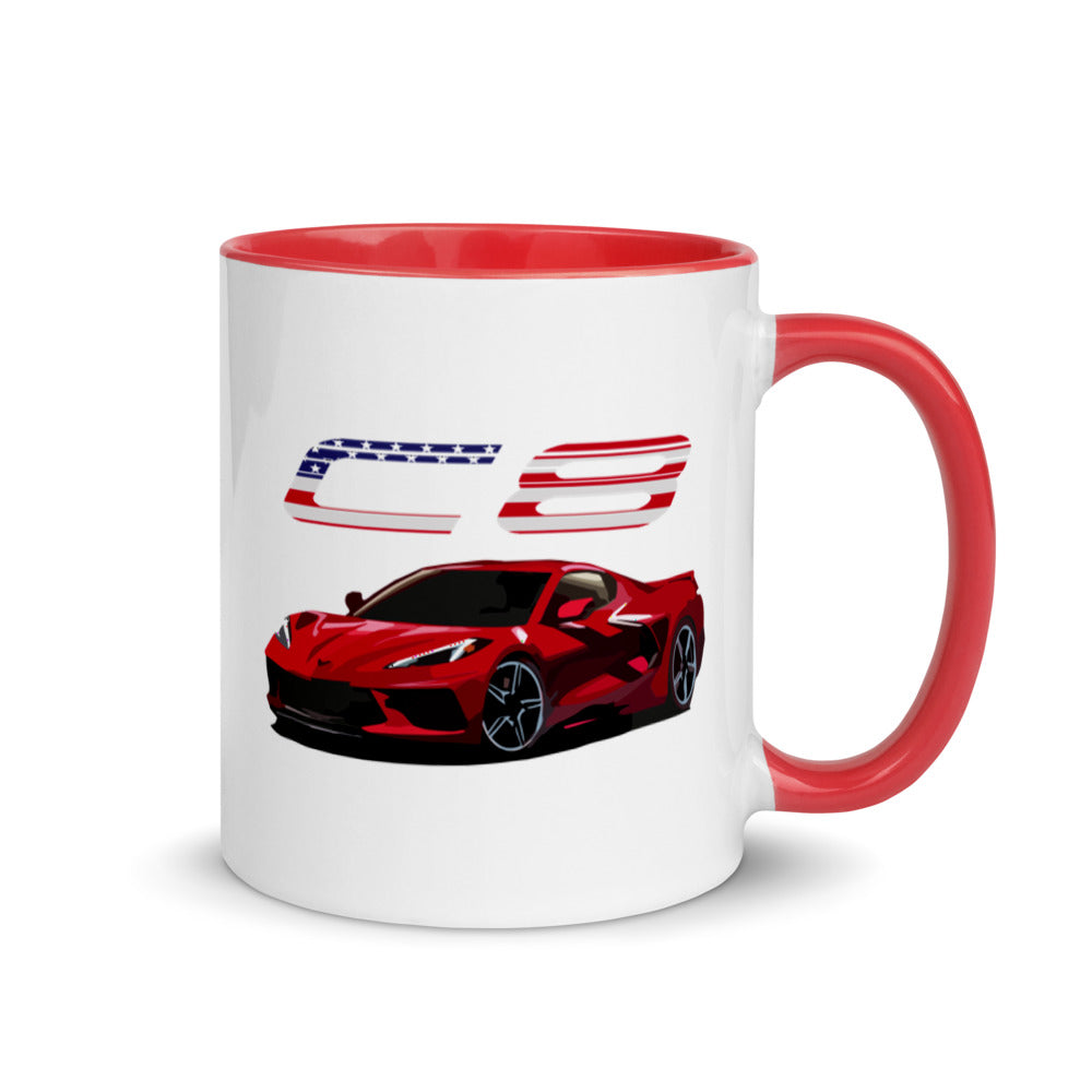 2021 2022 Corvette C8 8th Gen Mid Engine Patriotic Mug