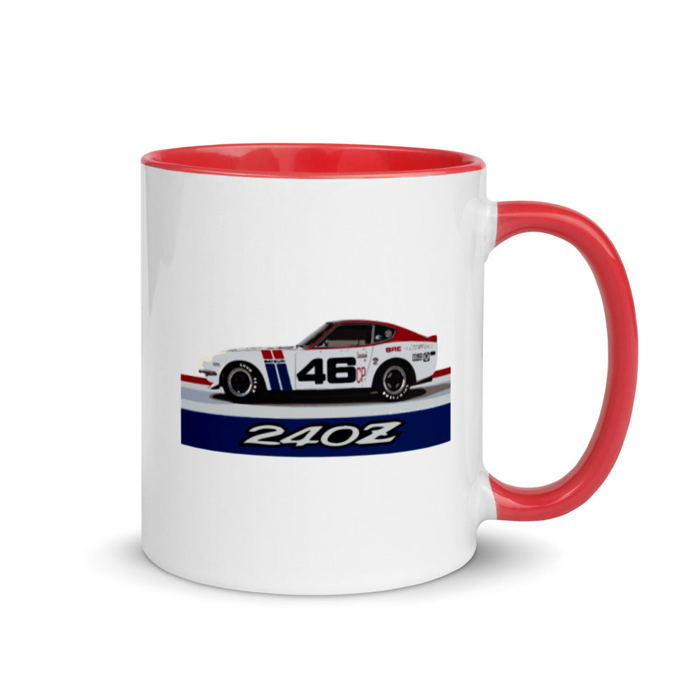 Datsun 240Z Trans-Am Championship Race Car Mug with Color Inside
