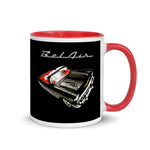 1957 57 Chevy Bel Air American Antique Classic Car Mug in white, right view