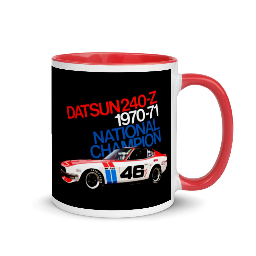 Datsun 240z 1970 - 1971 SCCA Racing Mug with Color Inside