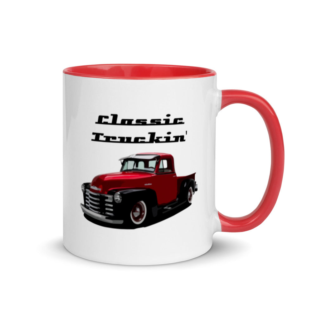 1951 Chevy 3100 Antique Pickup Truck Classic Truckin' Mug with Color Inside