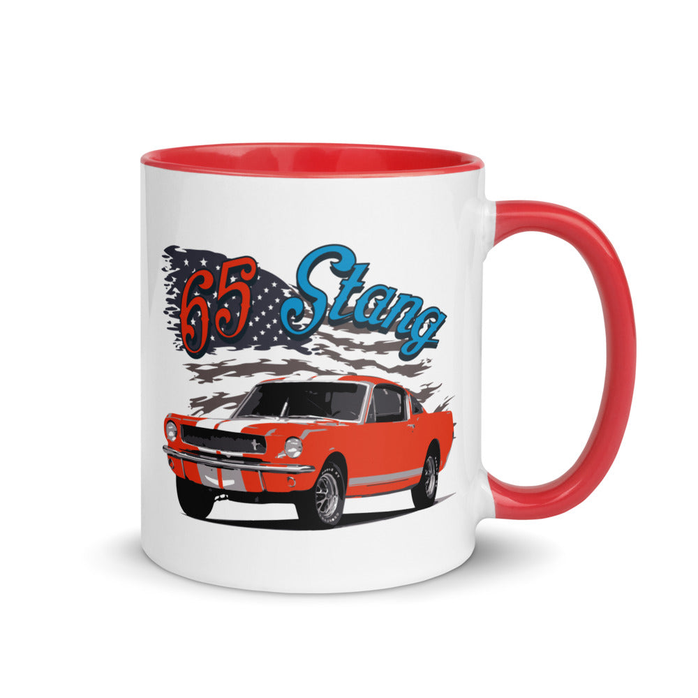 1965 Mustang Fastback American Classic Car Nostalgia Mug with Color Inside