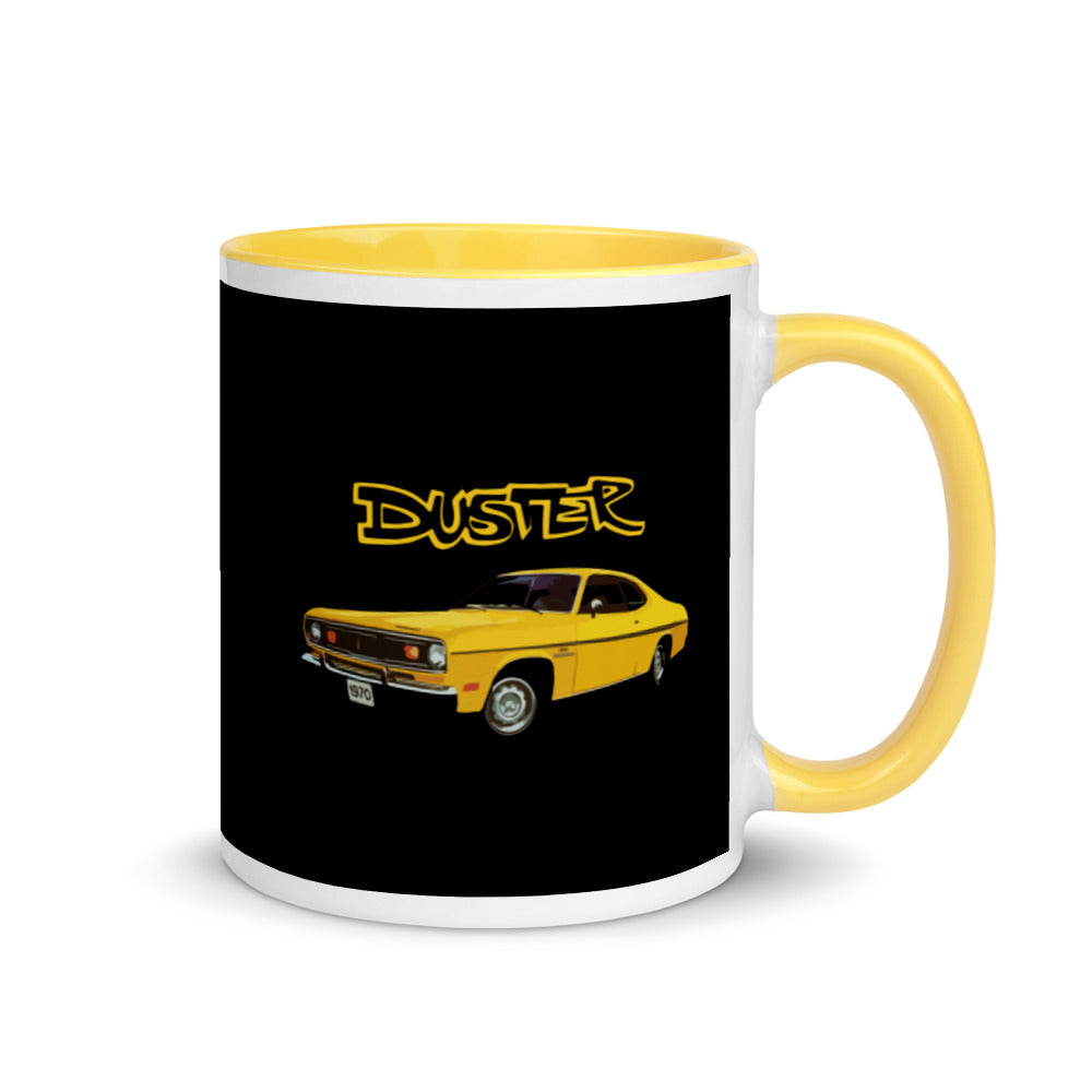 1970 Duster 340 Muscle Car Yellow Mug with Color Inside