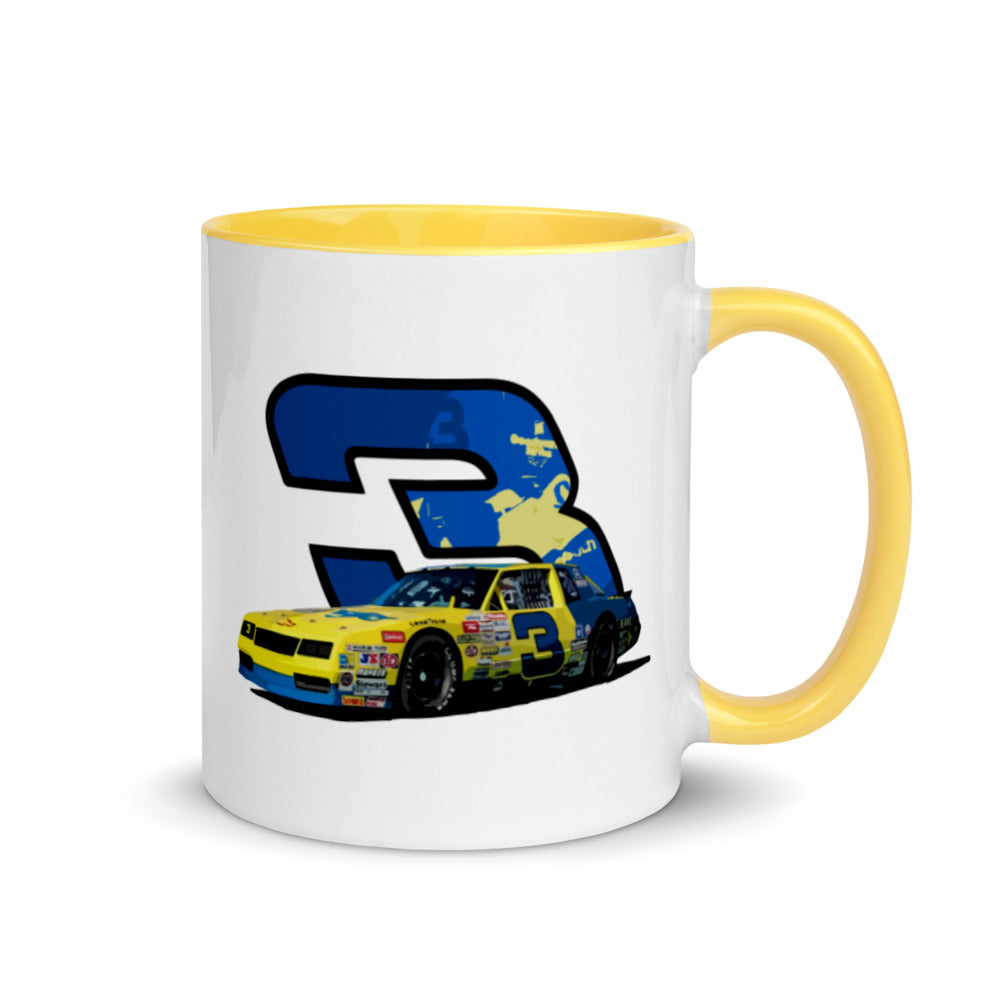 Dale Earnhardt Sr Yellow Winston Cup Racecar Mug with Color Inside