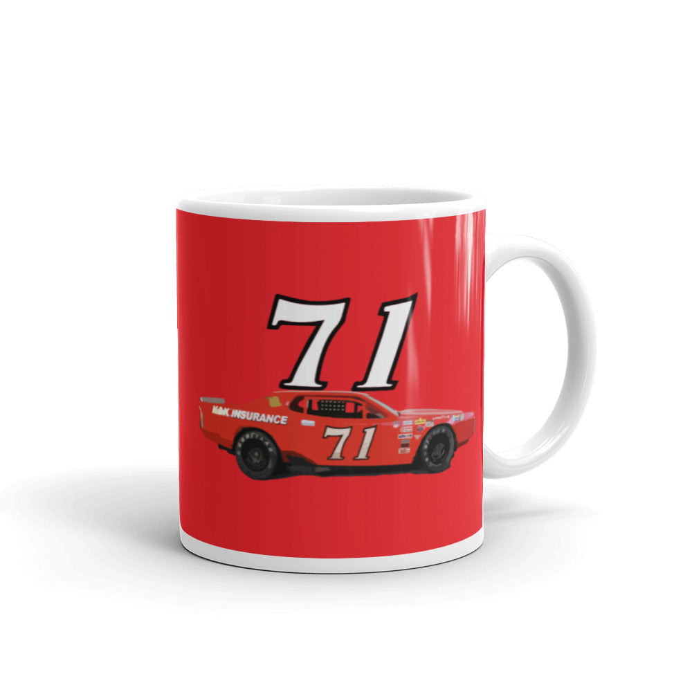Buddy Baker 1973 #71 Race Car glossy mug 11 oz