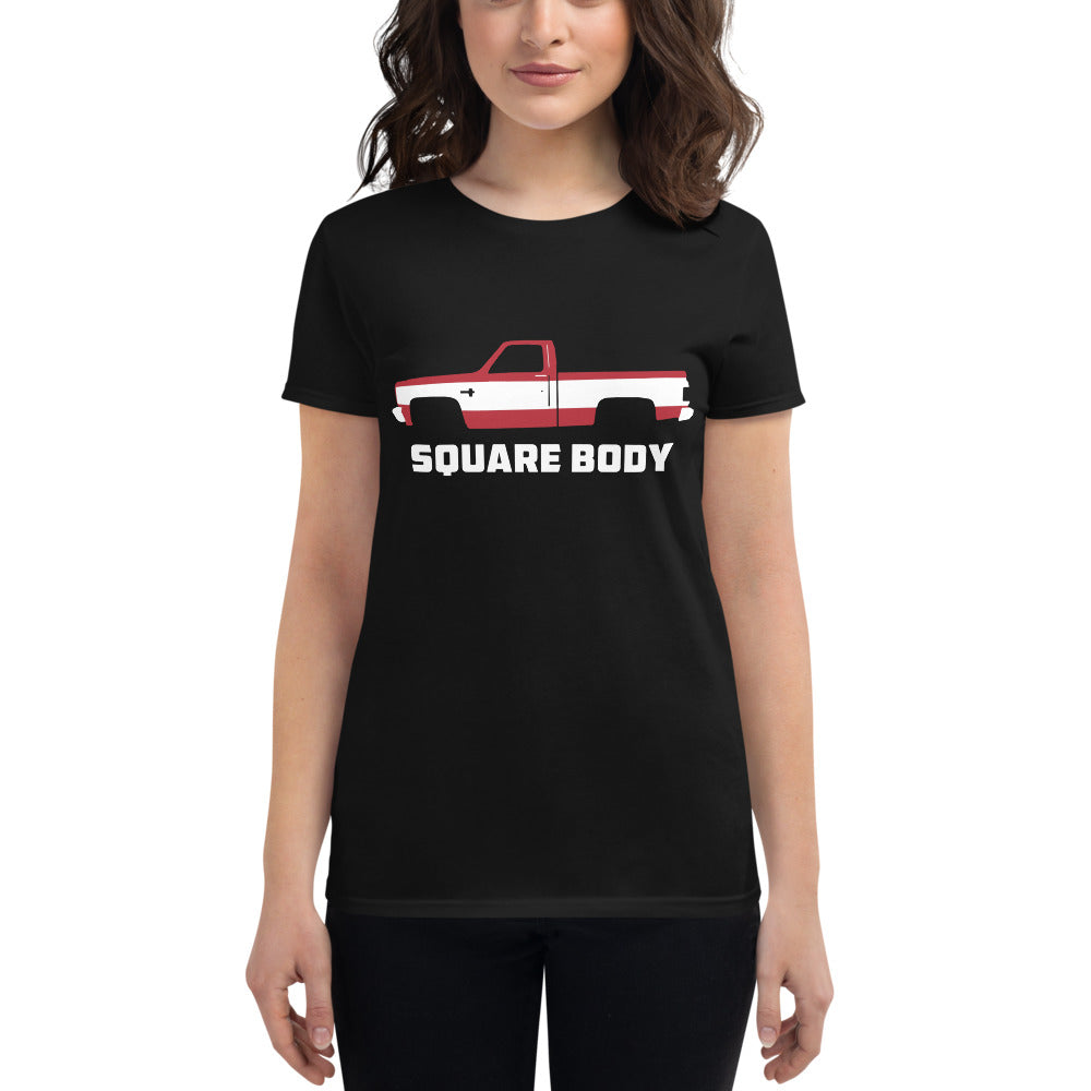 1987 Chevy C10 Silverado Square Body American Pickup Truck Women's short sleeve t-shirt