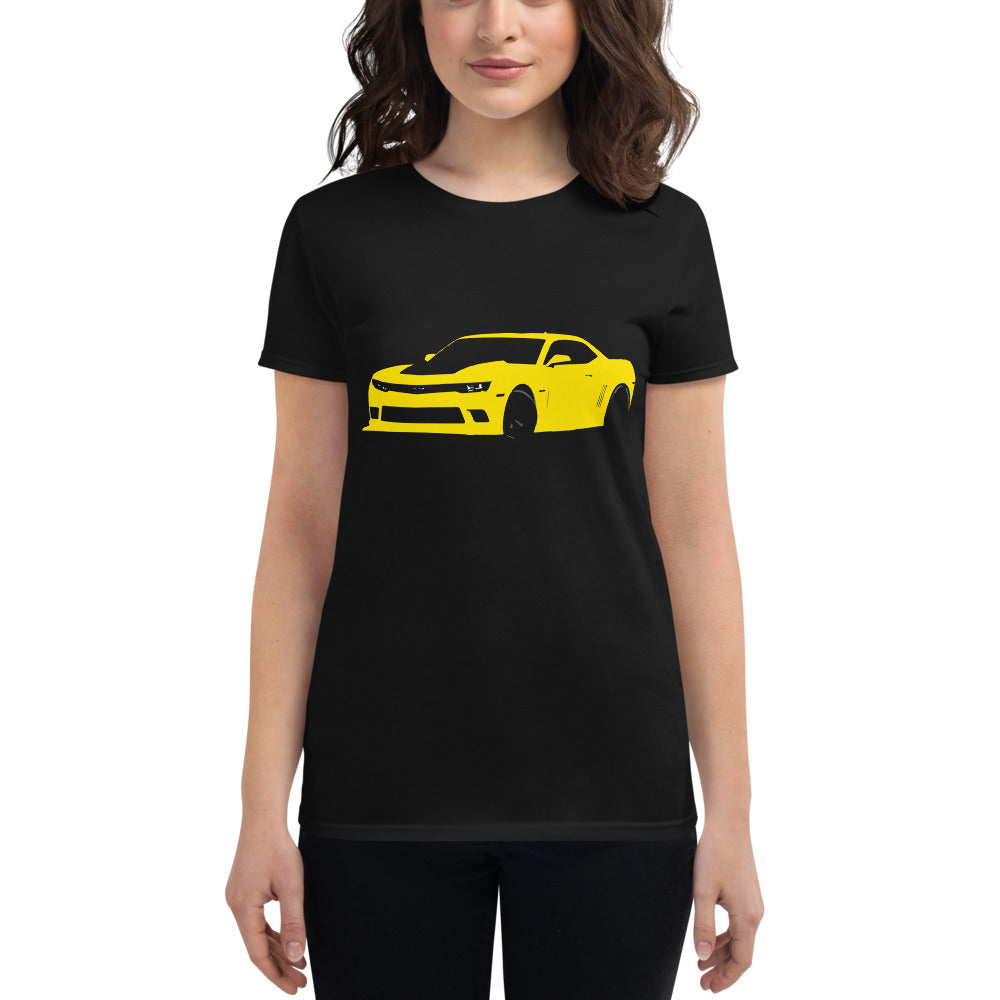 2015 Yellow Camaro Driver Car Club Women's short sleeve t-shirt