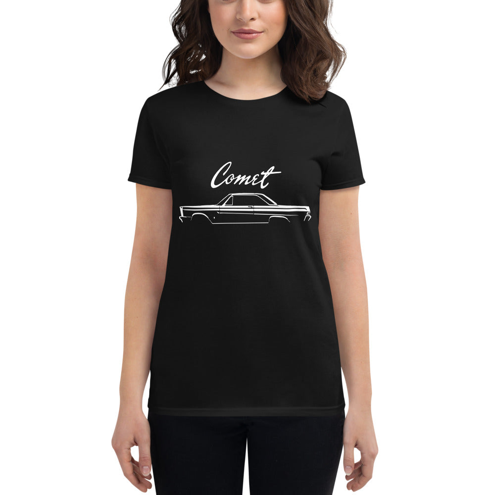 1965 Mercury Comet Cyclone Antique Classic Car Automotive Nostalgia Women's short sleeve t-shirt