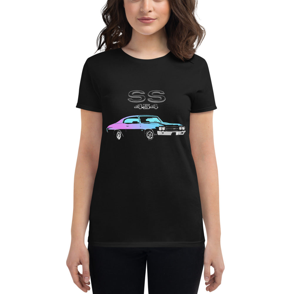 1970 Chevy Chevelle 454 SS LS6 Miami Nights Edition Muscle Car Owner Women's short sleeve t-shirt