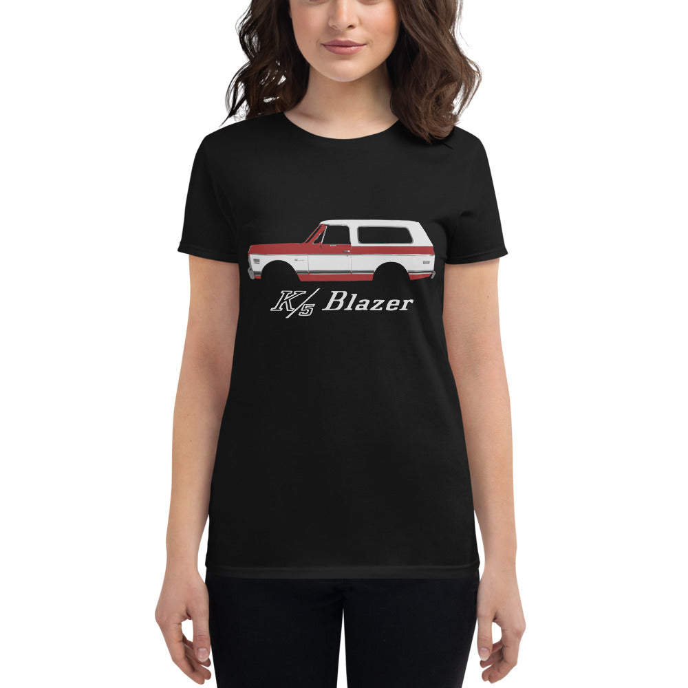 1971 Chevy K5 Blazer CST Red and White Vintage Truck Owner Gift Women's short sleeve t-shirt
