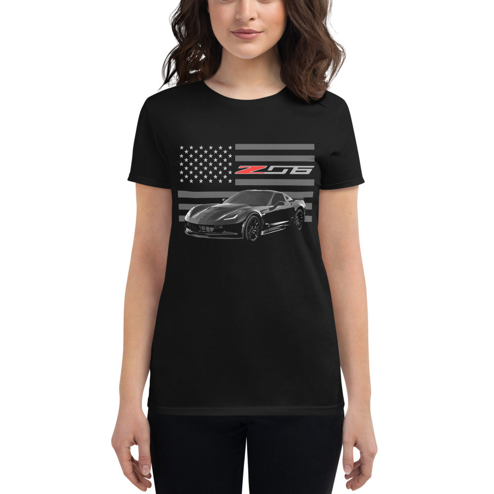 2017 Corvette C7 Z06 Seventh Gen Vette Driver Car Club Women's short sleeve t-shirt