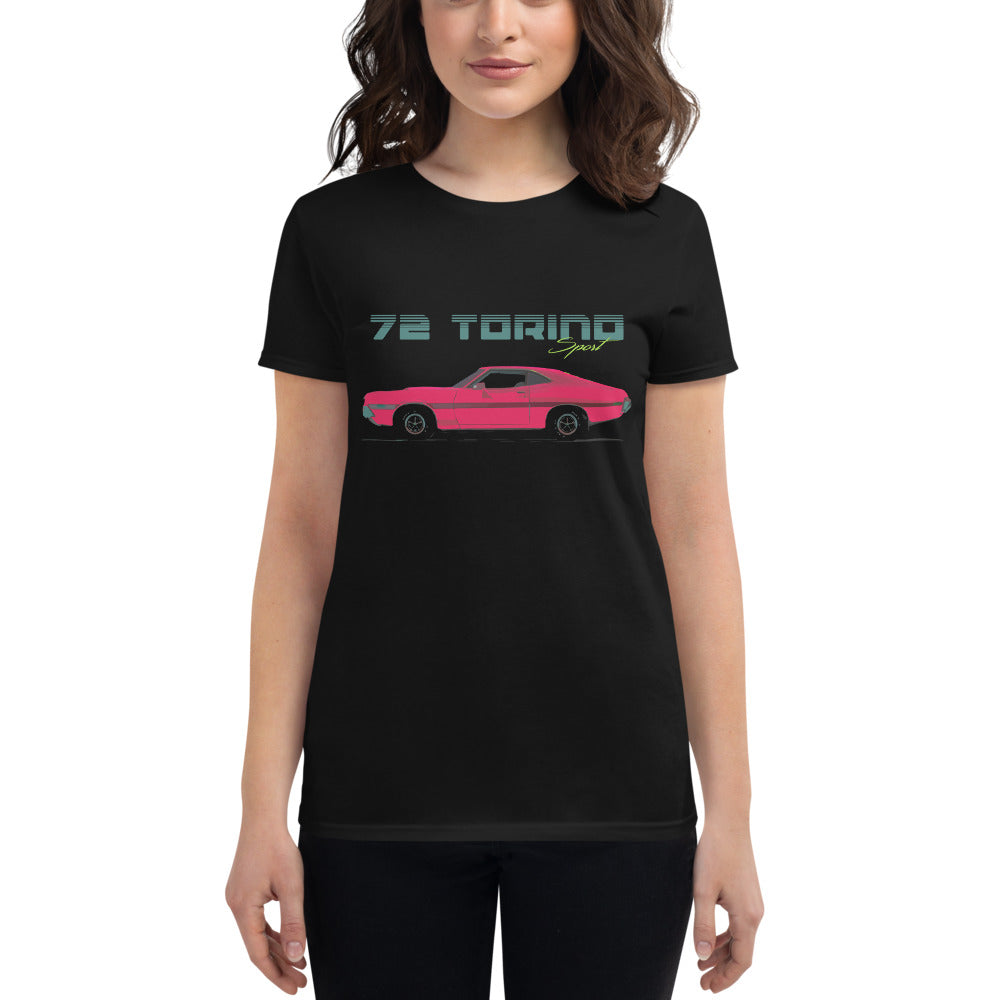 1972 Gran Torino Sport American Muscle Car Nostalgia Women's short sleeve t-shirt