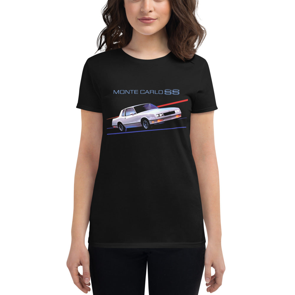 1984 Monte Carlo SS Classic Car Retro Aesthetic Custom Car Club Gear Women's short sleeve t-shirt