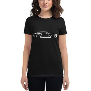 Second Generation Chevy Camaro Z28 Line Art Muscle Car Club Custom Women's short sleeve t-shirt