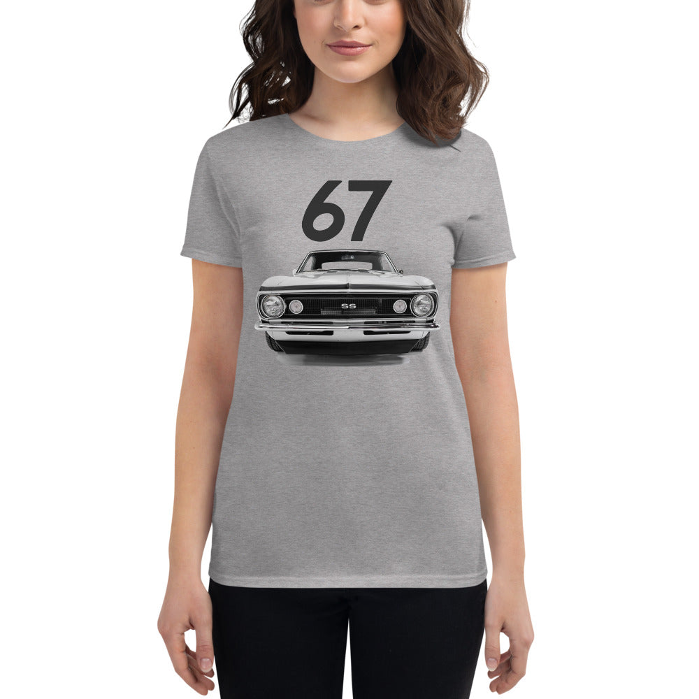 1967 Camaro SS Super Sport Front Grille American Muscle car Owner Gift Hot Rod Drag Racing Project Cars Women's short sleeve t-shirt