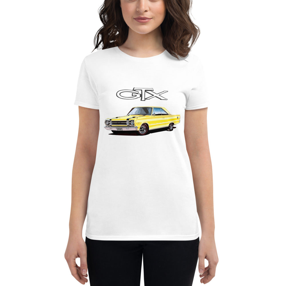 1967 GTX Classic car Custom Retro Automotive Nostalgia Muscle cars Women's short sleeve t-shirt