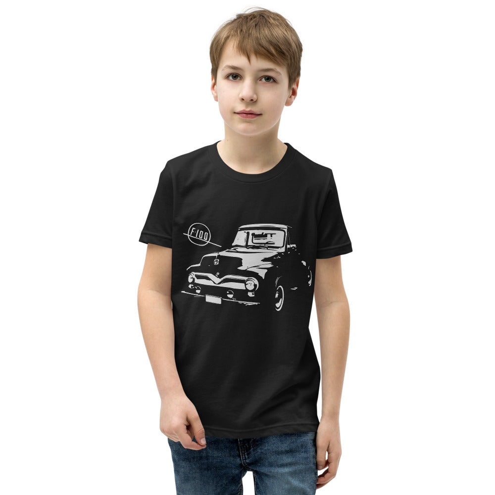 1955 Ford F100 Antique Pickup Truck Youth Short Sleeve T-Shirt