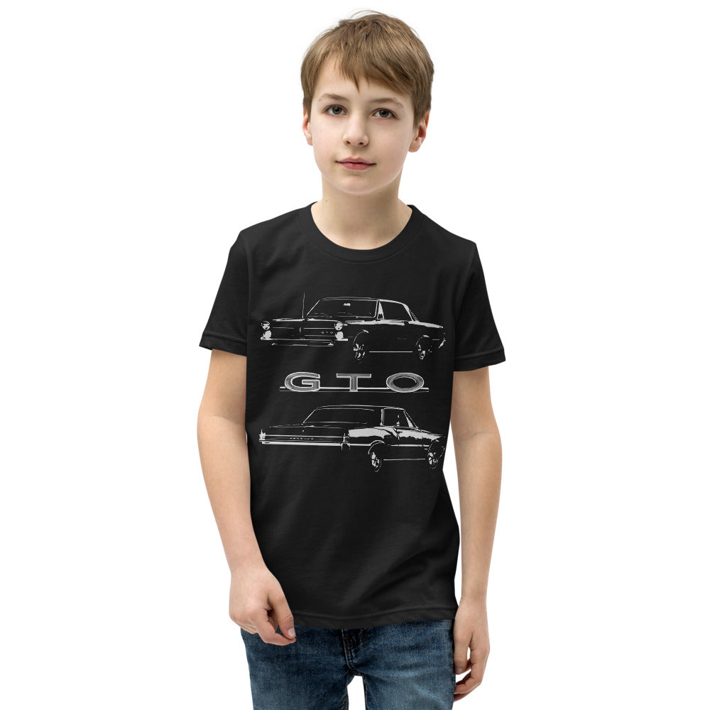 1965 GTO Owner Gift Classic Car Club Muscle Cars Custom Youth Short Sleeve T-Shirt